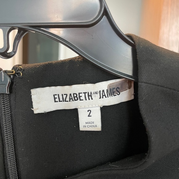 Elizabeth and James Black Ostrich Feather Dress - Picture 4 of 4